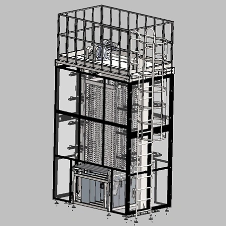 Accumulateur vertical de verre